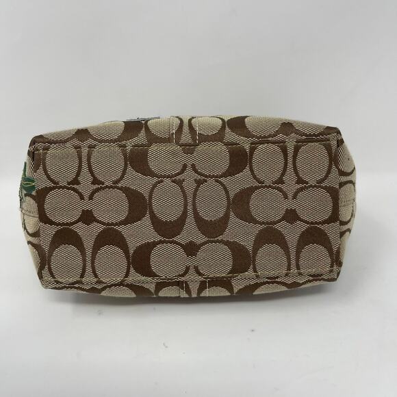 Y2K Coach Signature Baguette Shoulder Bag Chrysanthemum Flower Yellow Gold 41420 - Picture 8 of 14